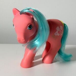 Vintage 80s G1 My Little Pony Happy Tail Ponies Tossles (93F)